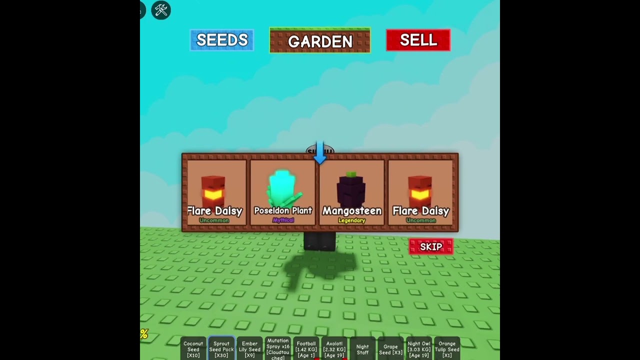 Opening 35 sprout seed packs !! 🤩 | #growagarden #roblox #trending |