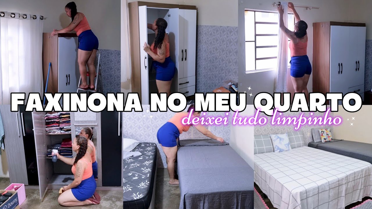 LIMPEZA E ORGANIZA&Ccedil;&Atilde;O DE DENTRO DOS GUARDA-ROUPAS / FAXINA DETALHADA NO MEU QUARTO COMPARTILHADO✨️🩷