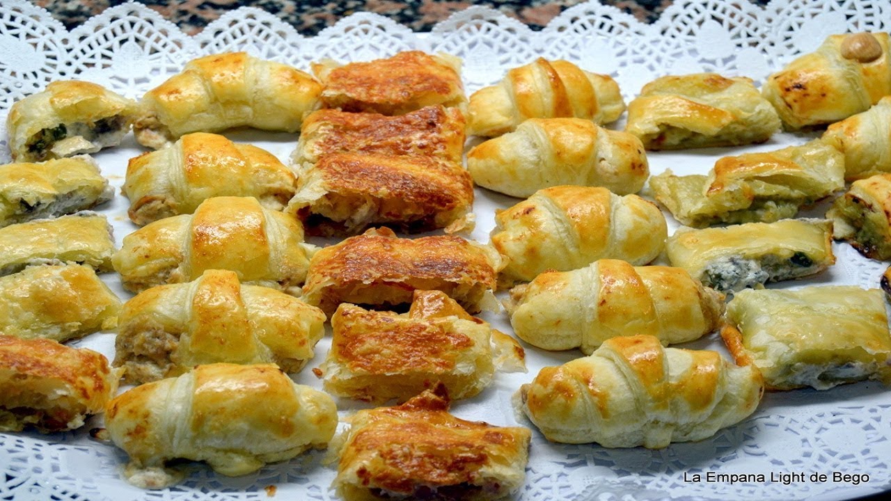 Hojaldres Salados Variados  4 Rellenos y Formas