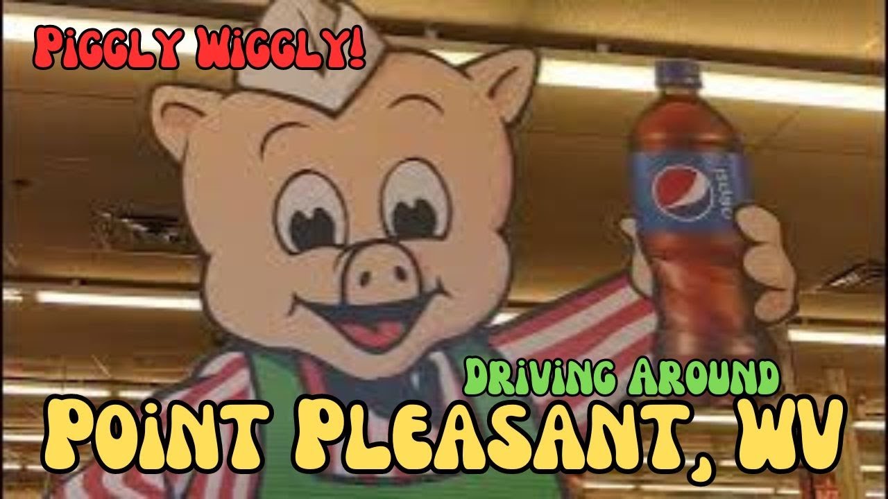 Driving in Small Town Point Pleasant, WV: Piggly Wiggly Grocery Store, Bartow Jones Bridge
