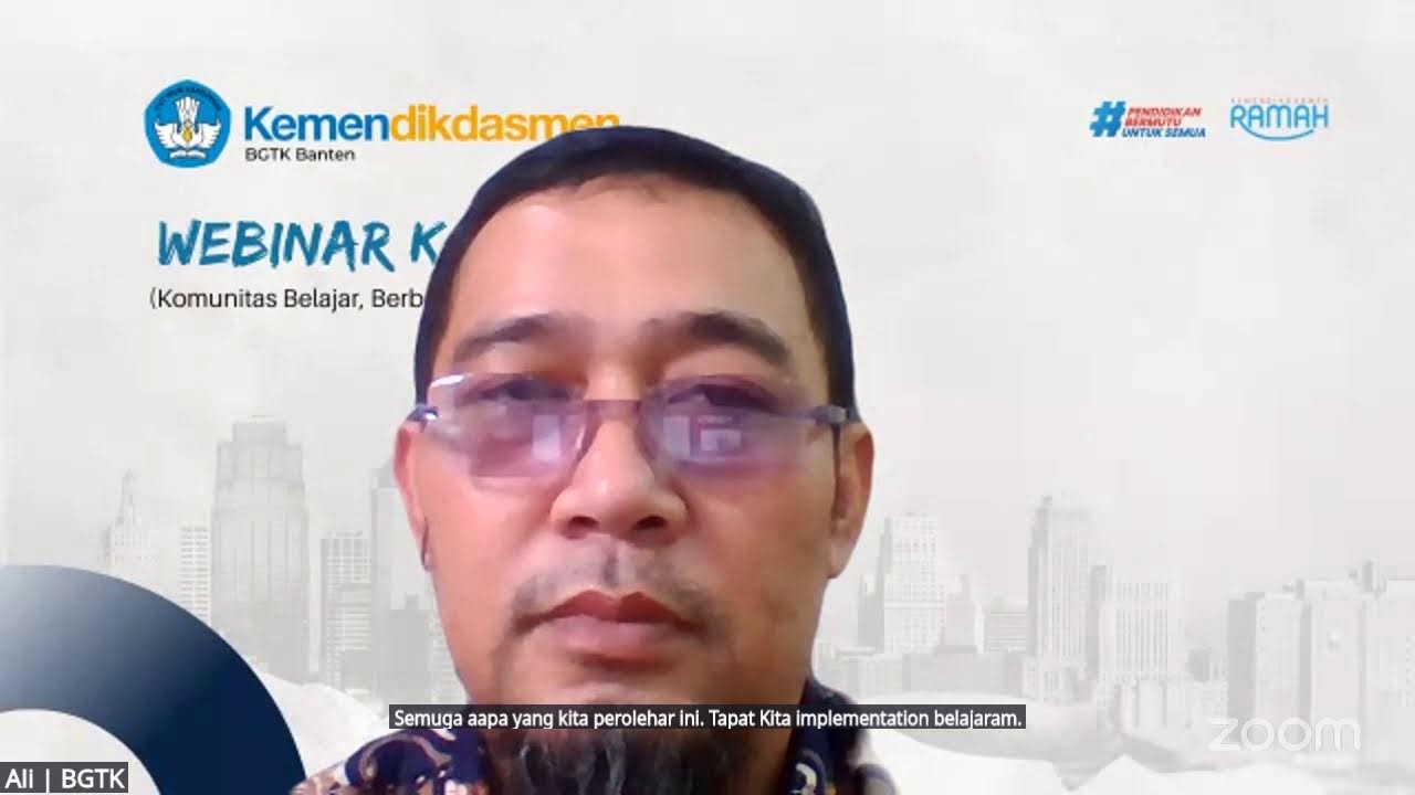 Webinar Kombinasi Hakikat Membaca: Sebuah Proses Tujuh Bagian BGTK Banten's Zoom Meeting
