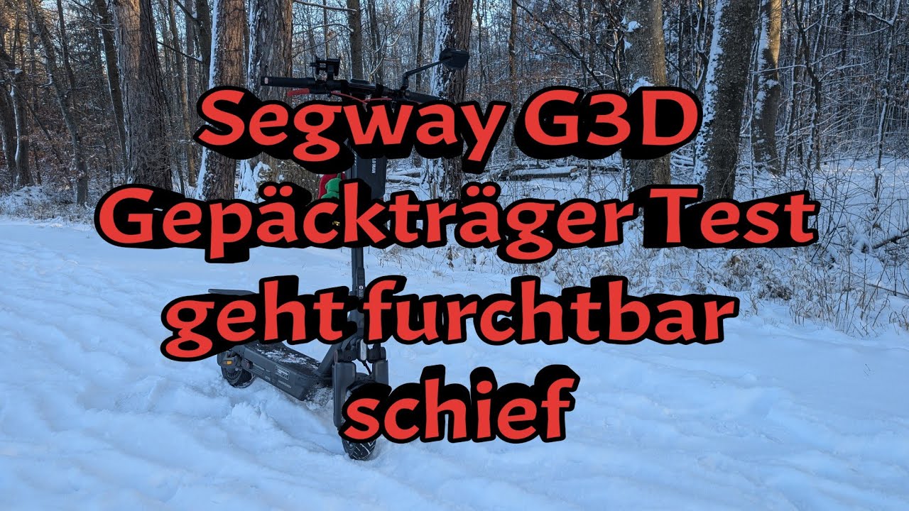 Segway Max G3D Gepäckträger Feldtest Totalschaden