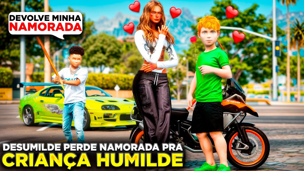 MULEKE DESUMILDE PERDEU a NAMORADA pra CRIAN&Ccedil;A HUMILHADA no GTA 5!!!😂