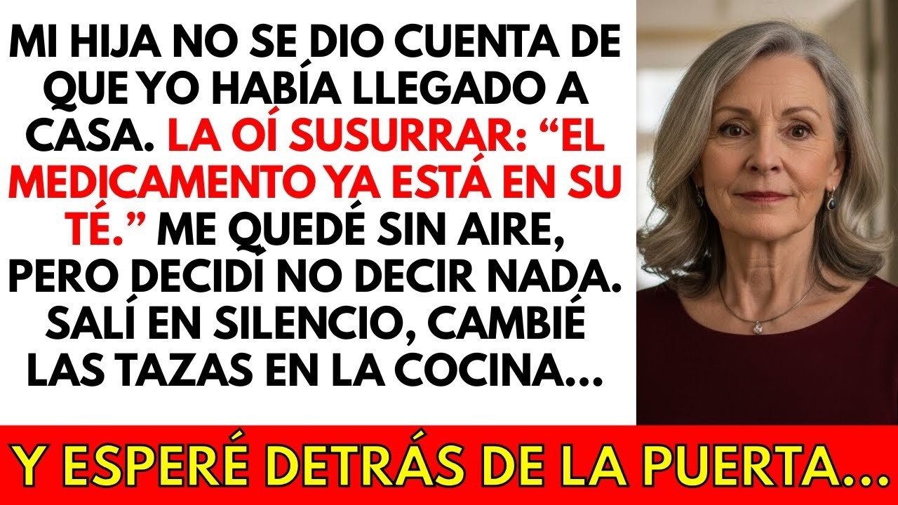 Oí a mi hija susurrar: “El medicamento ya estaba en su té  Nadie va a sospechar…”