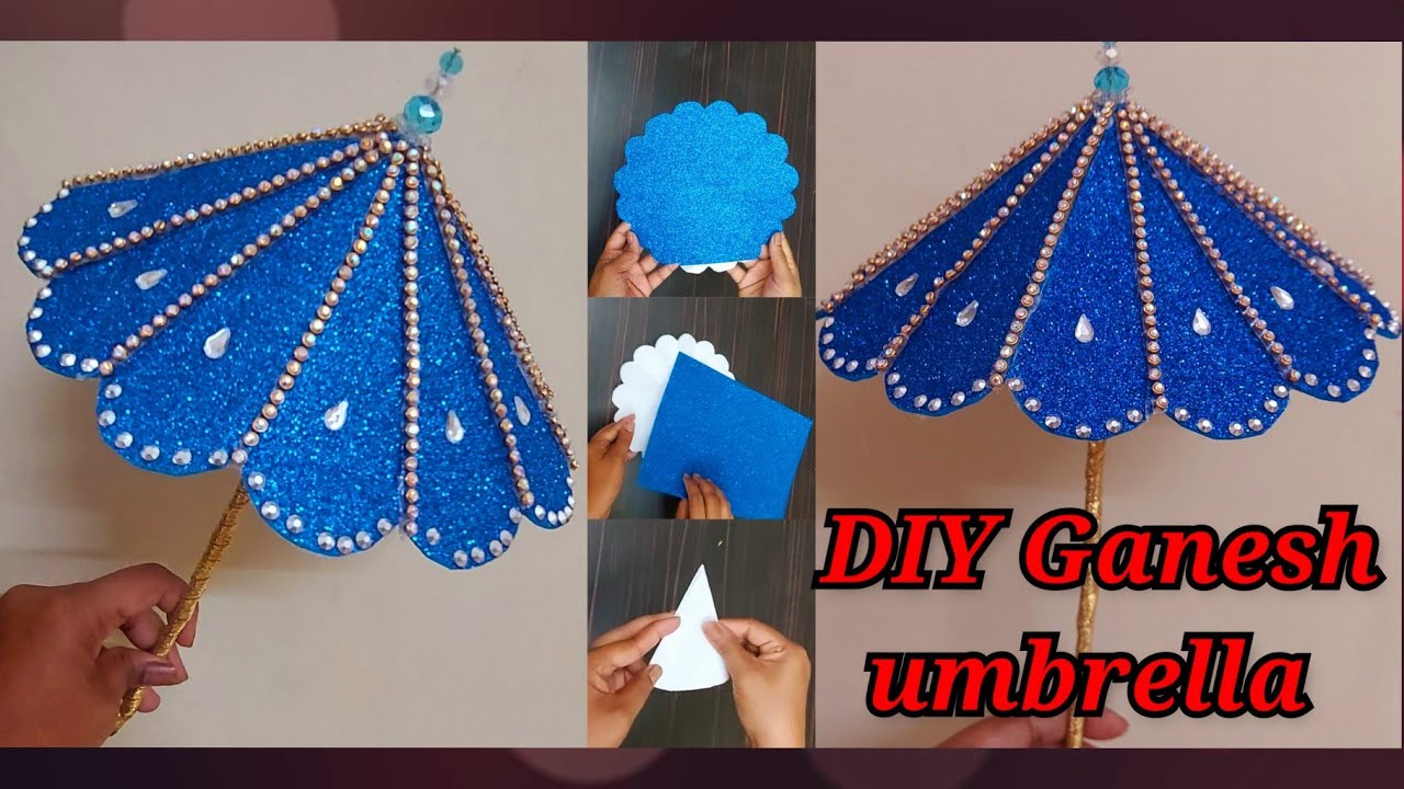 how to make ganesh umbrella/DIY ganesh umbrella#umbrella for ganesh idol