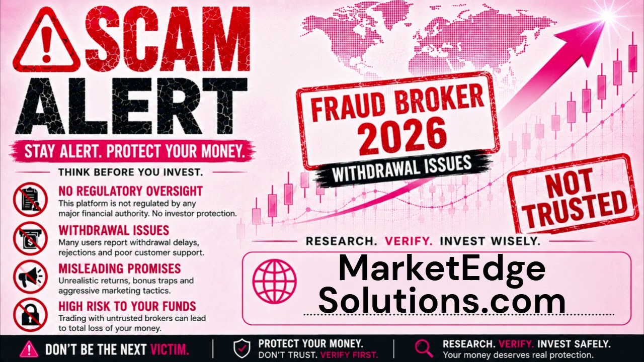 MarketEdgeSolutions.com Scam Broker Alert: Investors Report Withdrawal Fraud and Fake Tax Demands