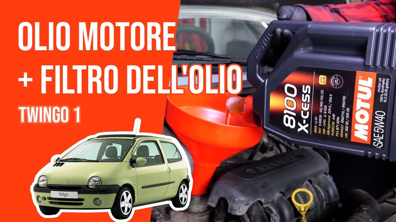 Cambio olio motore e filtro dell'olio TWINGO 1 1.2 8V🛢