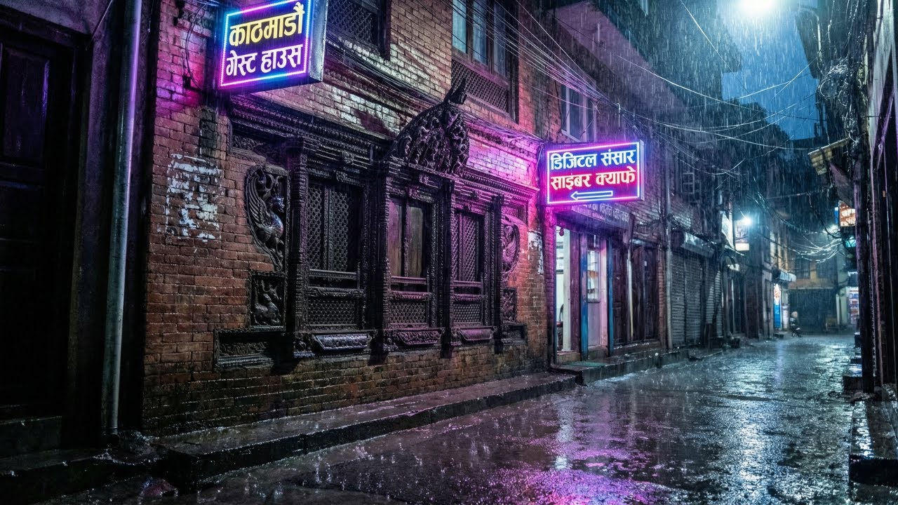 Rainy Night in Kathmandu 🌧️ | Calm Focus Beats (Nepali Lo-Fi)