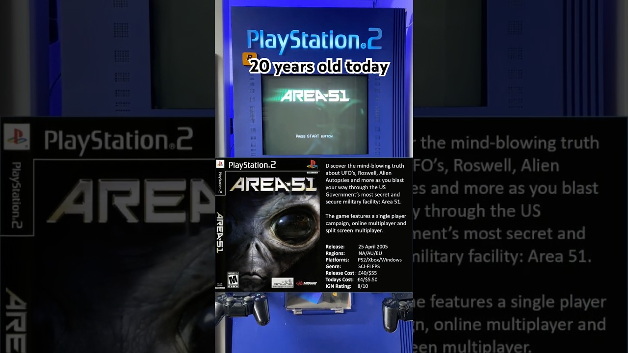Area 51 on the PS2 turns 20 years old #gamecollecting #ps2 #ps2games #retrogaming