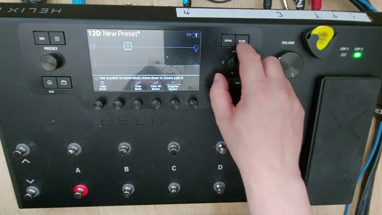 Boss Katana and Line 6 Helix setup - midi switching / 4cm