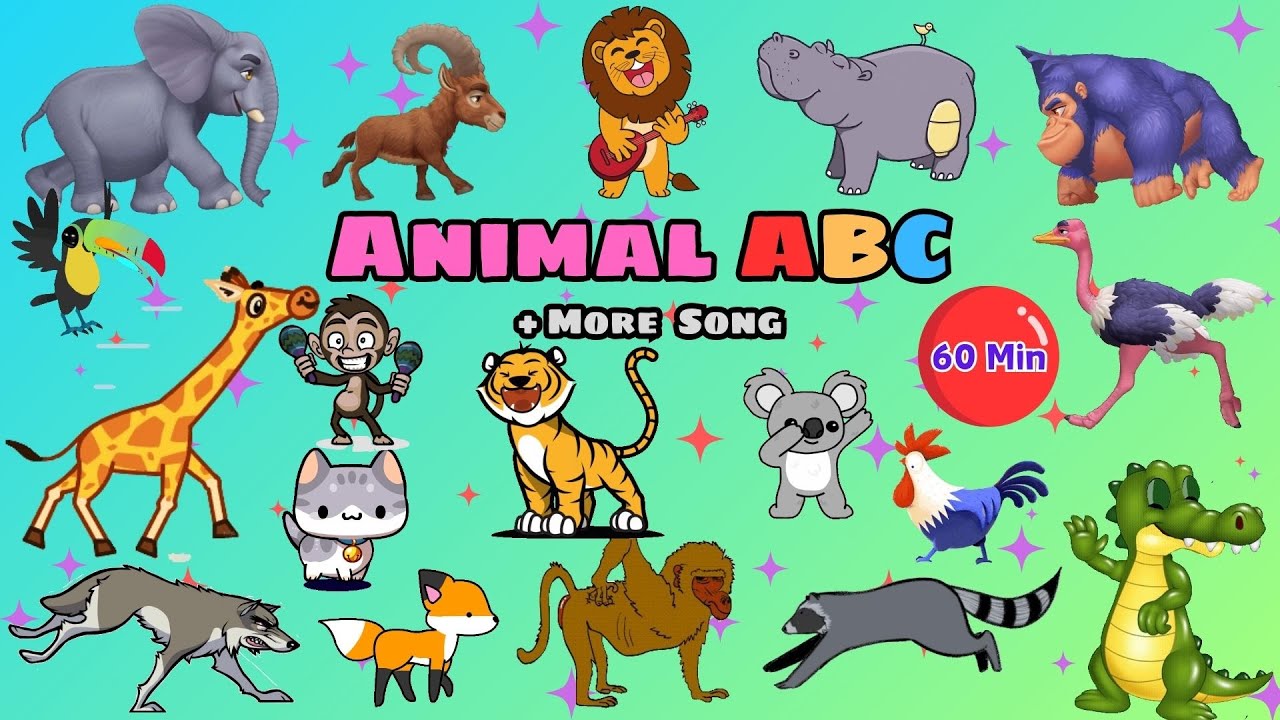 ABC Safari Animals Sounds Song +Alphabet ABC Animals + Farm Animals Sounds Song | Little Puppy Learn