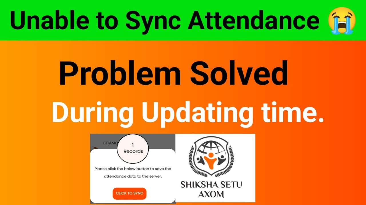 Unable to Sync the attendance in Shiksha Setu app|| Problem of Sync the teachers attendance