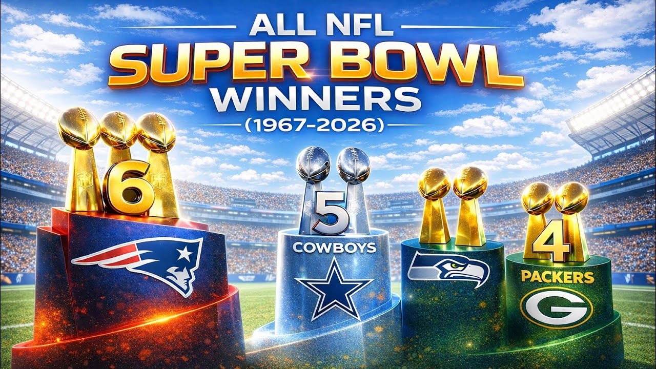 All NFL Super Bowl Winners 🏈🏆 [ 1967-2026 ]