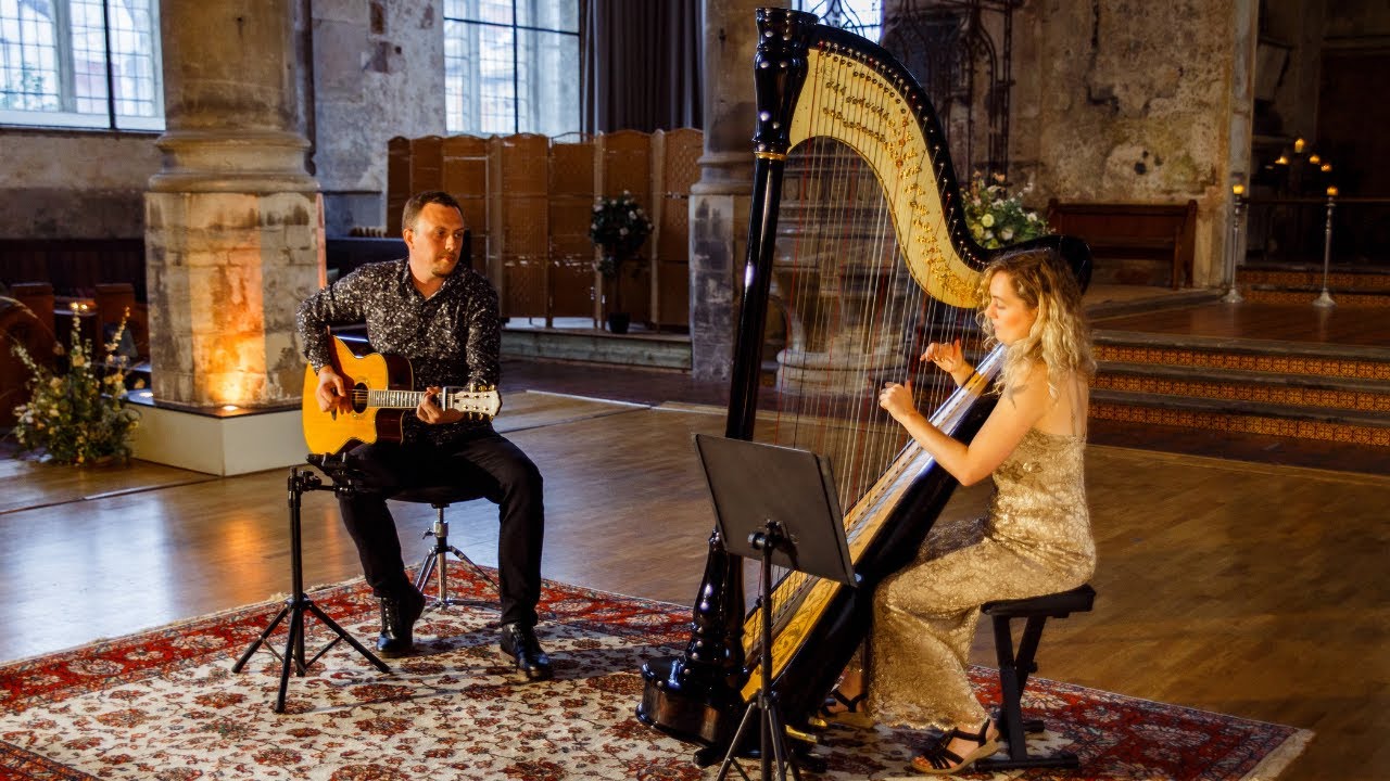 Sting - Fields Of Gold (Harp and Guitar Cover)