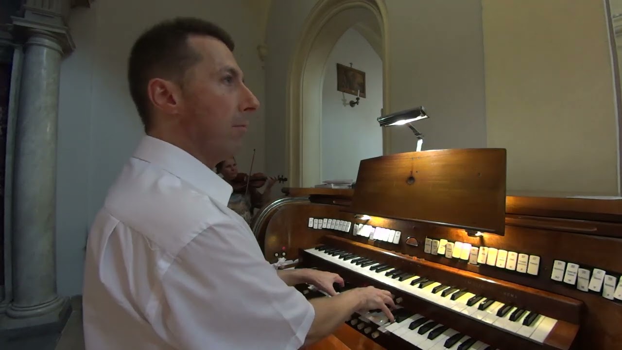 fabrizio Zaniol  suona Wagner - Marcia nuziale- Chiesa di s  Prisca (Roma)