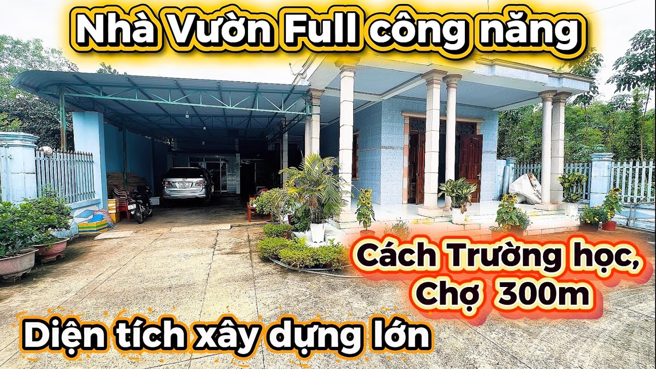 Chỉ 300m Tới Trường Chợ – Nhà Vườn công năng đầy đủ, Mặt Tiền Nhựa Lớn 16m Đáng Mua Nhất Khu Vực