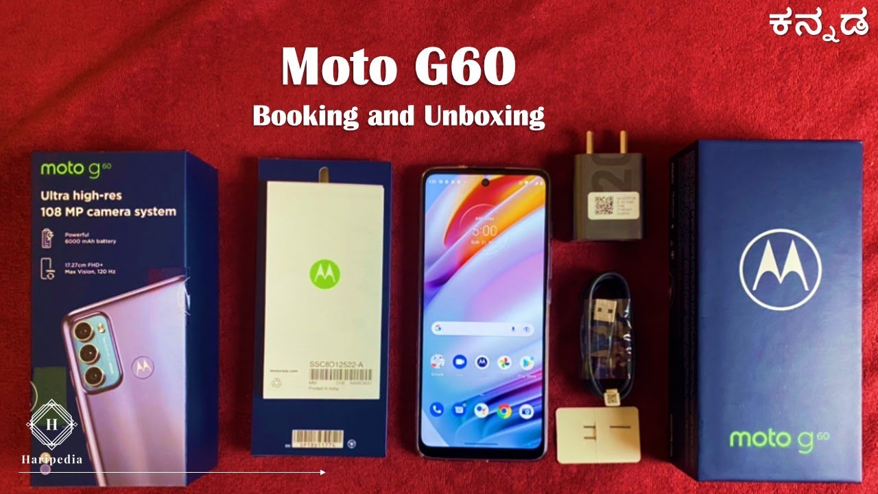 Moto g60| mobile phone unboxing | motorolla g60 | kannada | Haripedia | HPsquad |