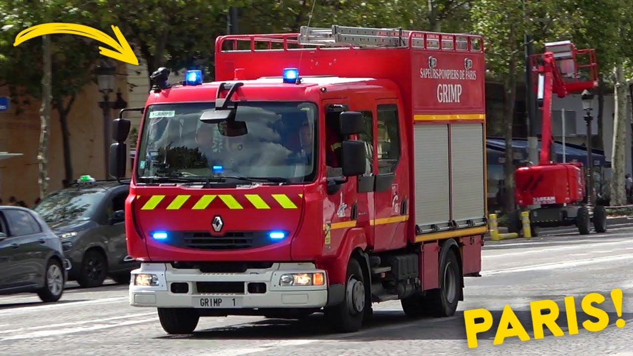 [🚨 EINSATZ FÜR DIE HÖHENRETTER & MEHR! 🚒] - Verschiedene Einsatzfahrten in PARIS - FRANKREICH 🇫🇷