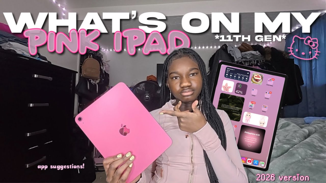 WHATS ON MY Pink Ipad *11th GEN* || 2026 version ||