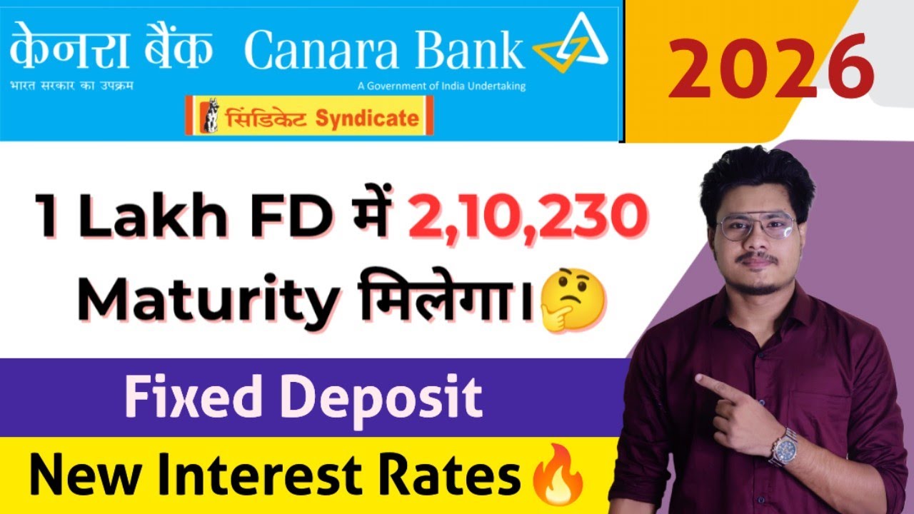 Canara Bank Fixed Deposit Interest Rates 2026 | Features, Maturity Calculation, Required Documents 