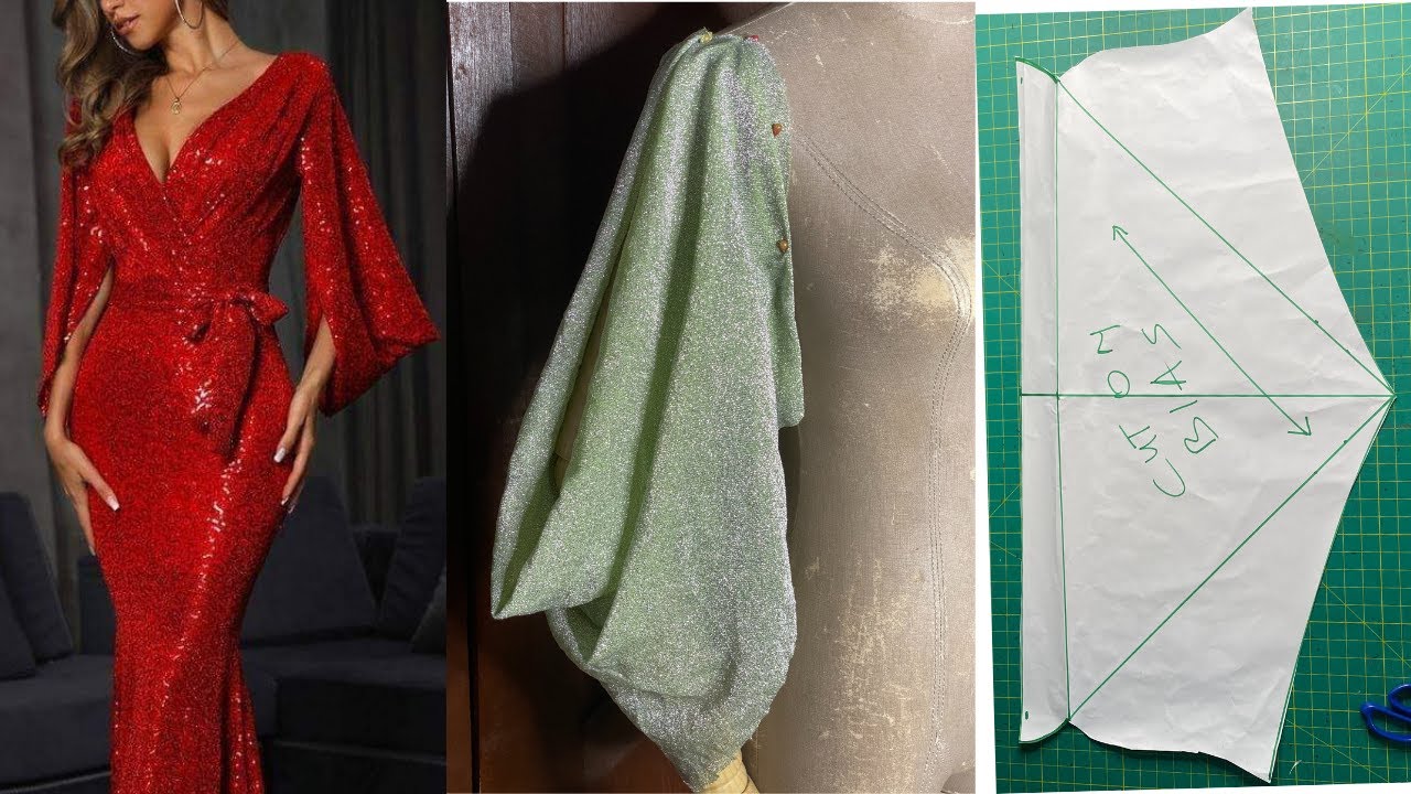 HOW TO DRAFT A COWL SLEEVE PATTERN | EXAGGERATED COWL SLEEVE