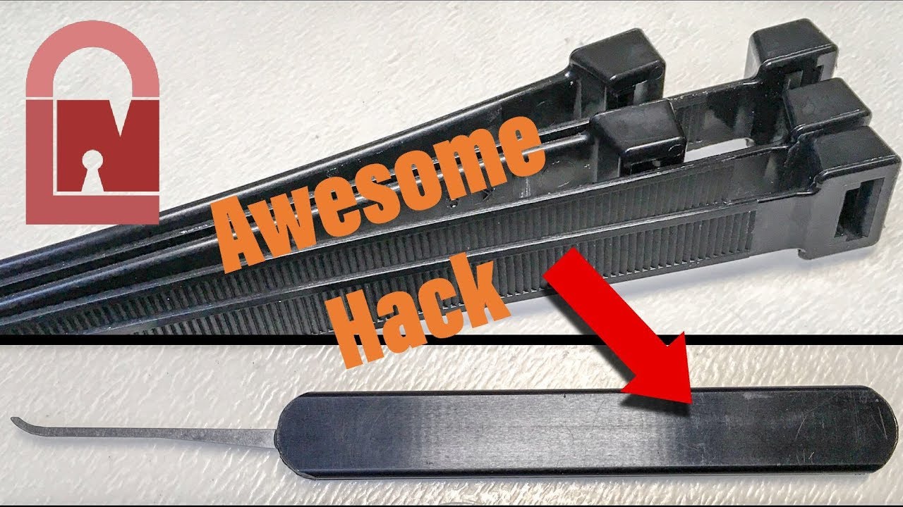 (289) Awesome Cable Tie Pick Handles - Great Hack