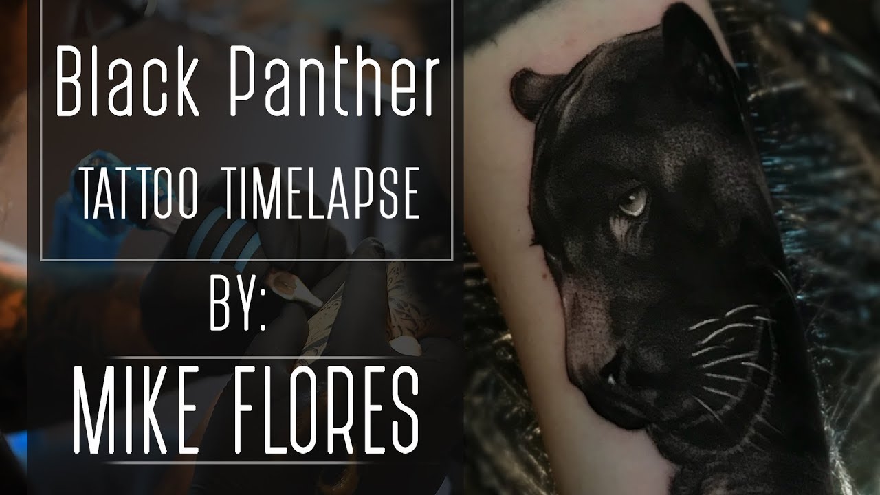 Realistic Black Panther Tattoo Timelapse by Mike Flores