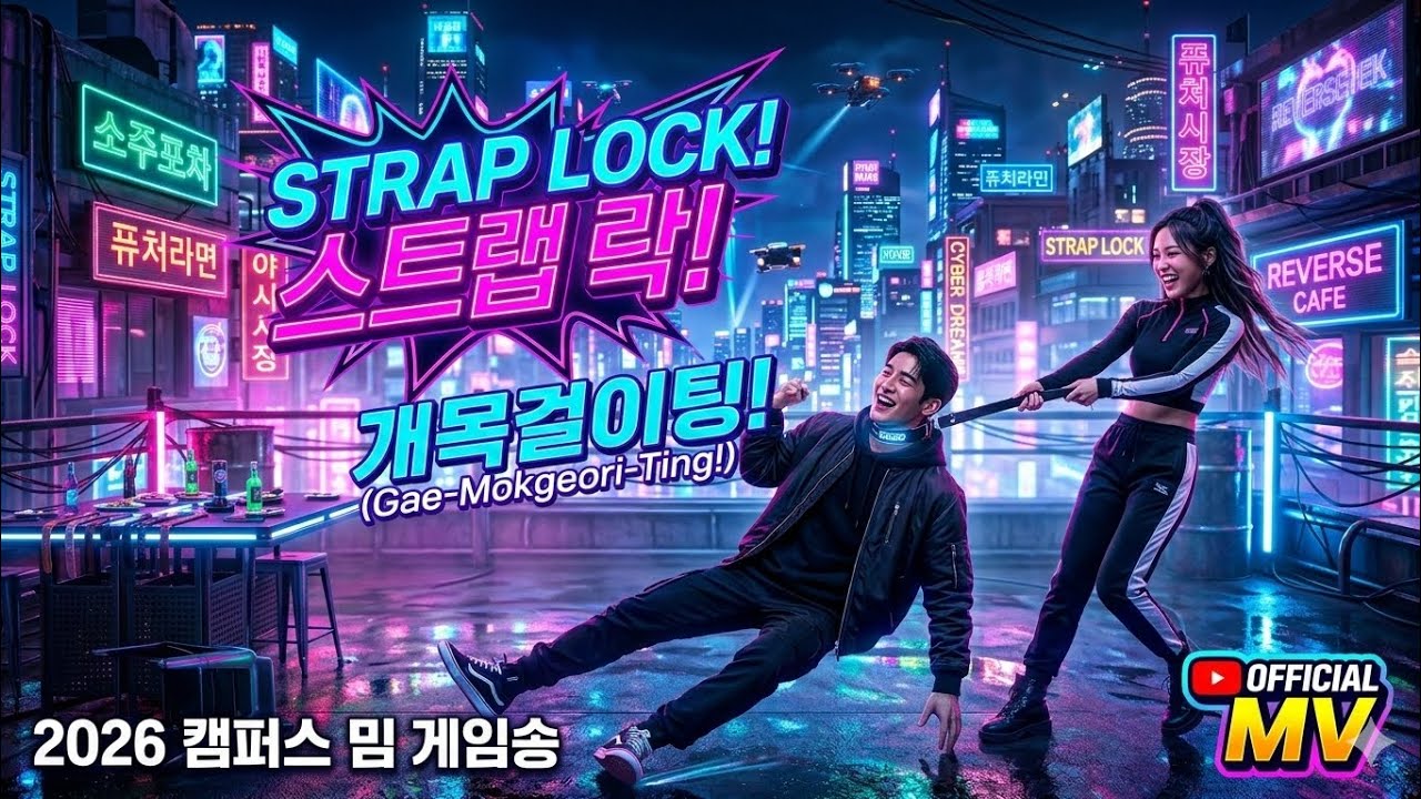 STRAP LOCK (허리띠 로맨스) - EDM Remix | 2026 최신 캠퍼스 밈 게임송 (Official MV)