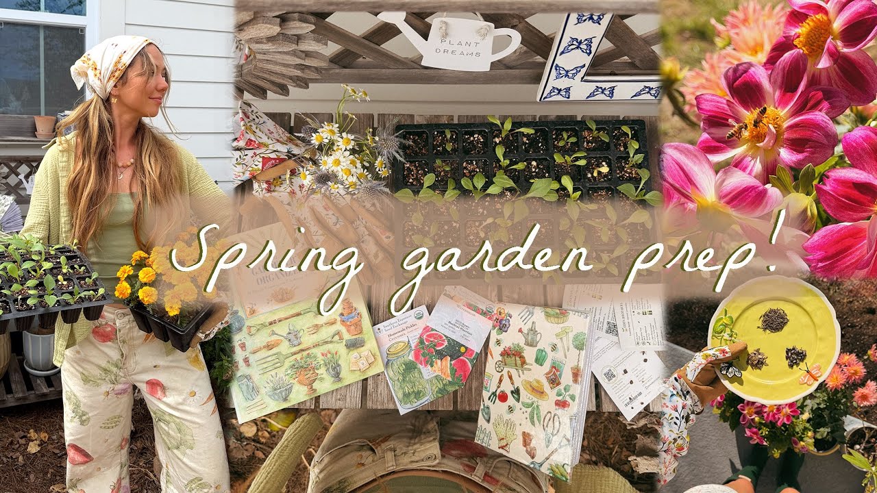 A day in the garden 🌱 prepping, pruning, & planting for Spring!
