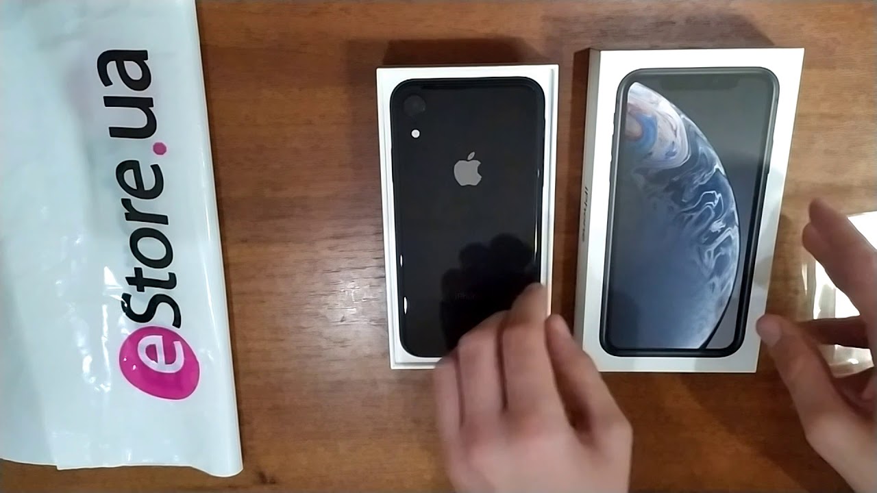 Распаковка нового iPhone Xr 64GB Black slim box 2021 из магазина Estore