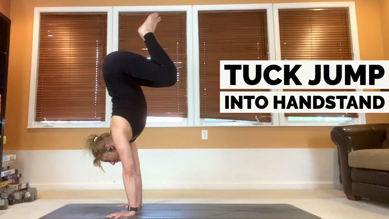 Tuck jump into handstand
