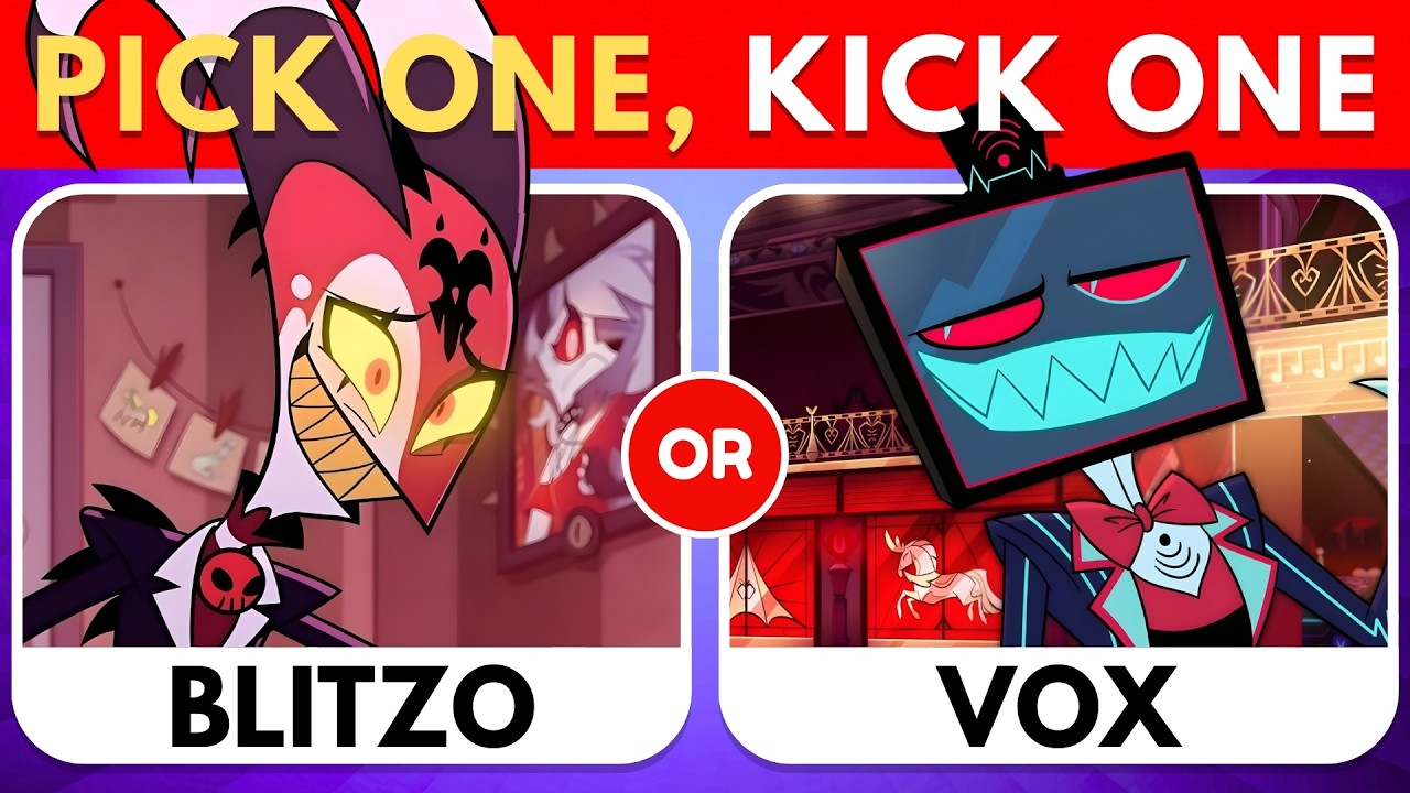 Выбери один, ударь один — Hazbin Hotel и Helluva Boss Edition! 🥊💔