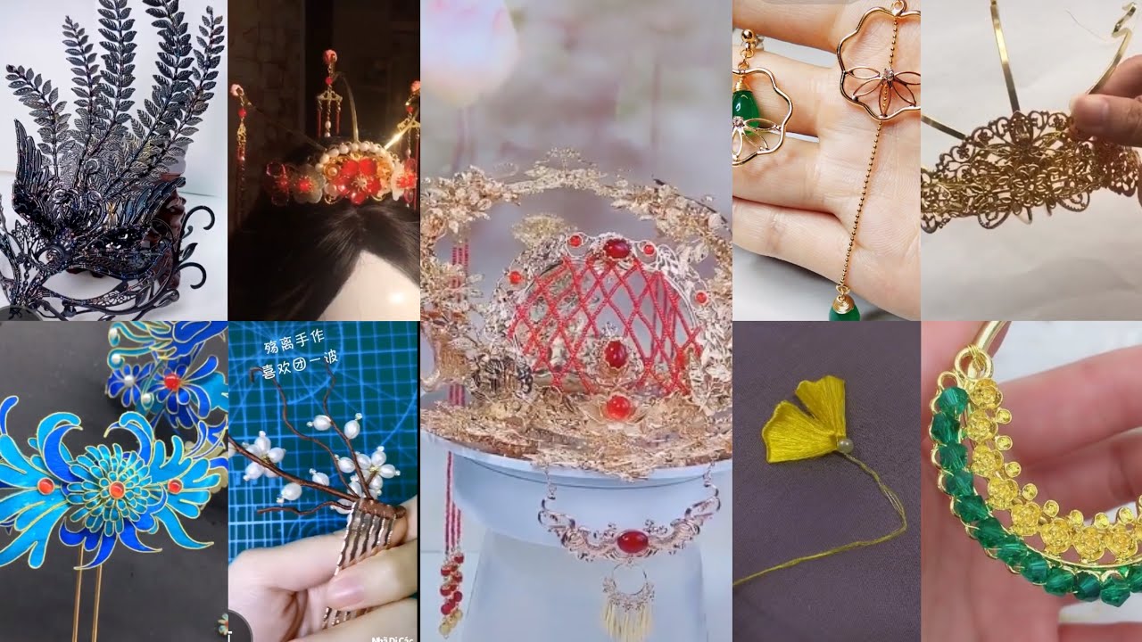 Làm trang sức cổ trang Trung Quốc | Making Chinese ancient jewelry- Nhã Di Các