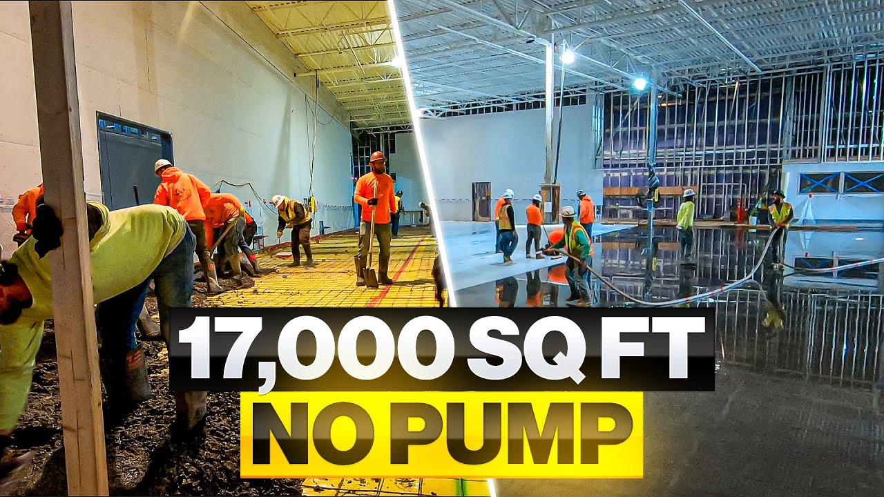 17,000 Sq Ft Grocery Store Slab – Poured Without a Pump (Full Process)