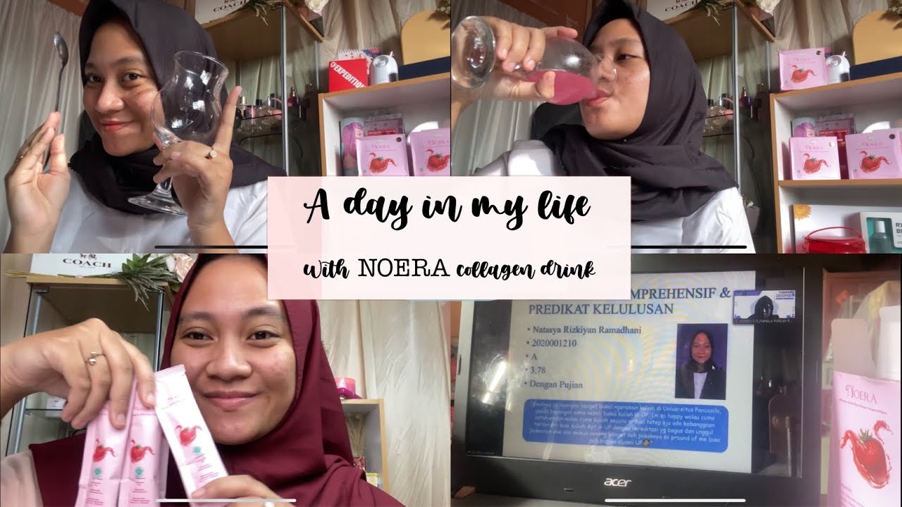 A day in my life with NOERA Collagen drink🍷, yudisium apoteker | Natasya Rizkiyan