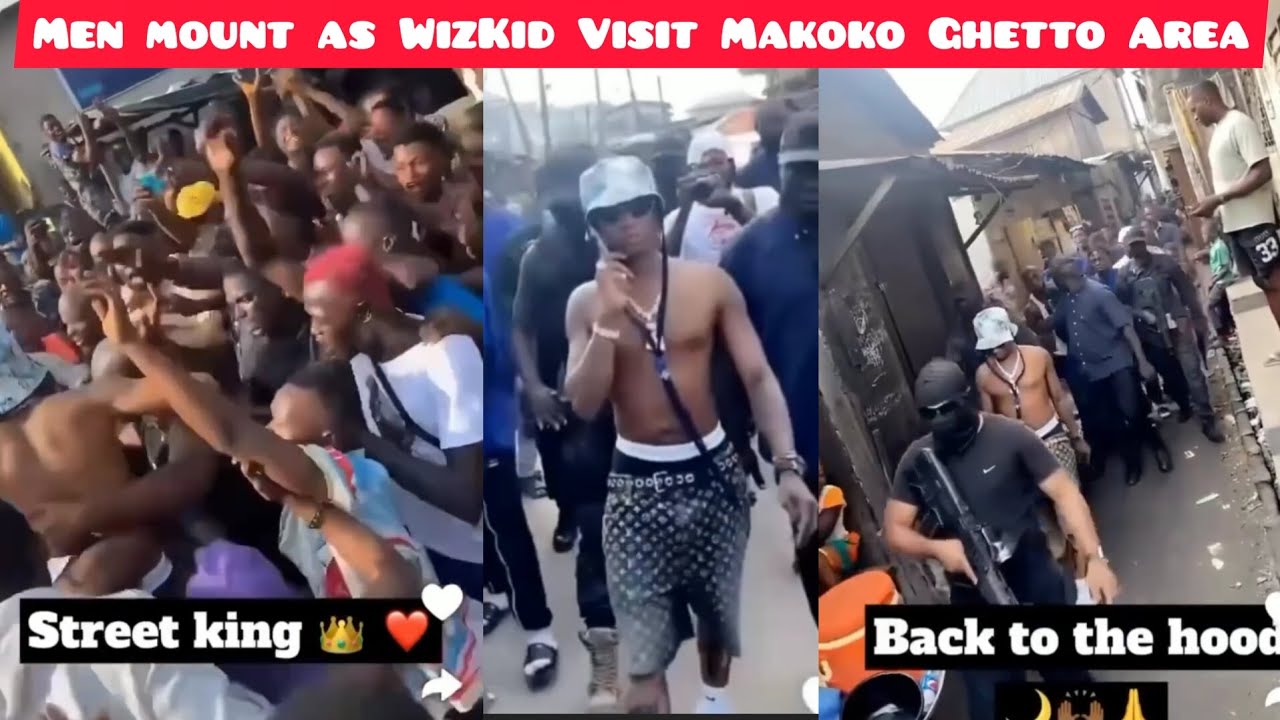 WizKid And His Boys Visit Makoko Ghetto Area In Lagos State Nigeria 🇳🇬