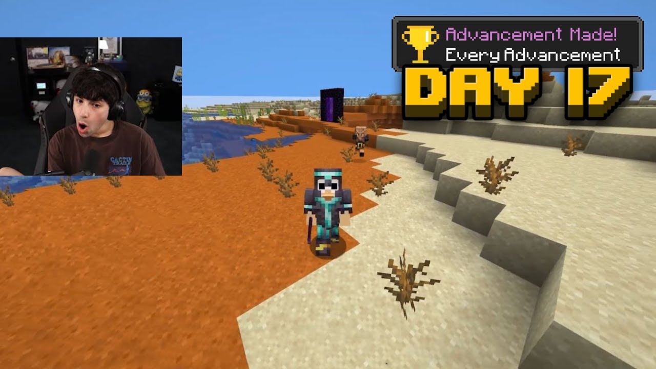 George Completes All Minecraft Advancements Blind (Day 17)