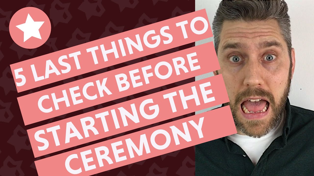 5 Last Things for Wedding Officiants to Check (Before Starting the Ceremony!)