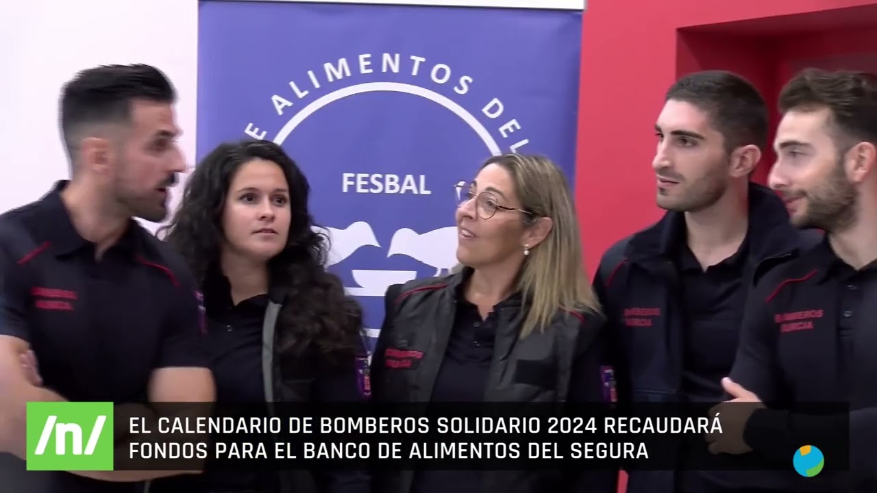 28/11/2023 Los bomberos de Murcia presentan su nuevo calendario solidario