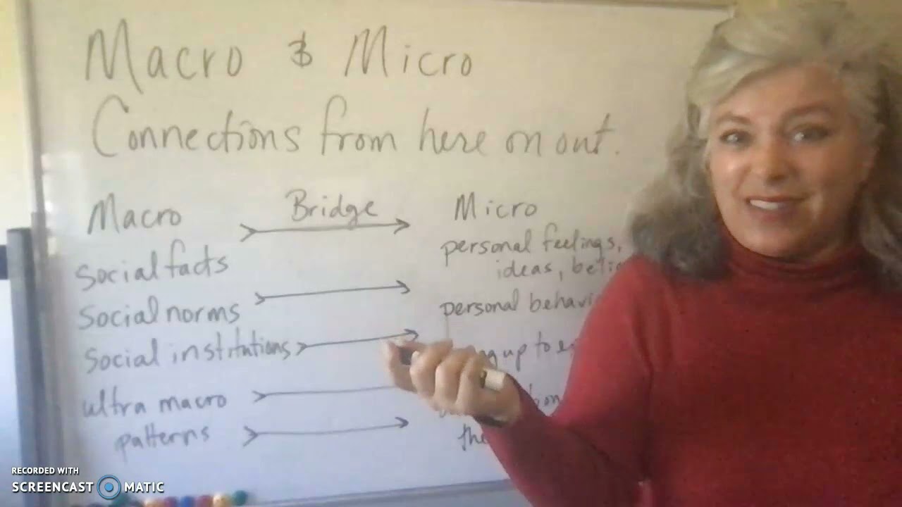 Sociology week 12 lesson 1 macro and micro connections