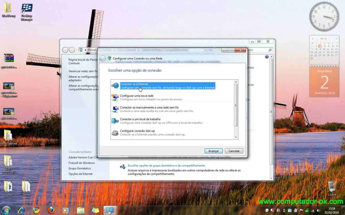 Como criar uma conexao de banda larga no windows 7