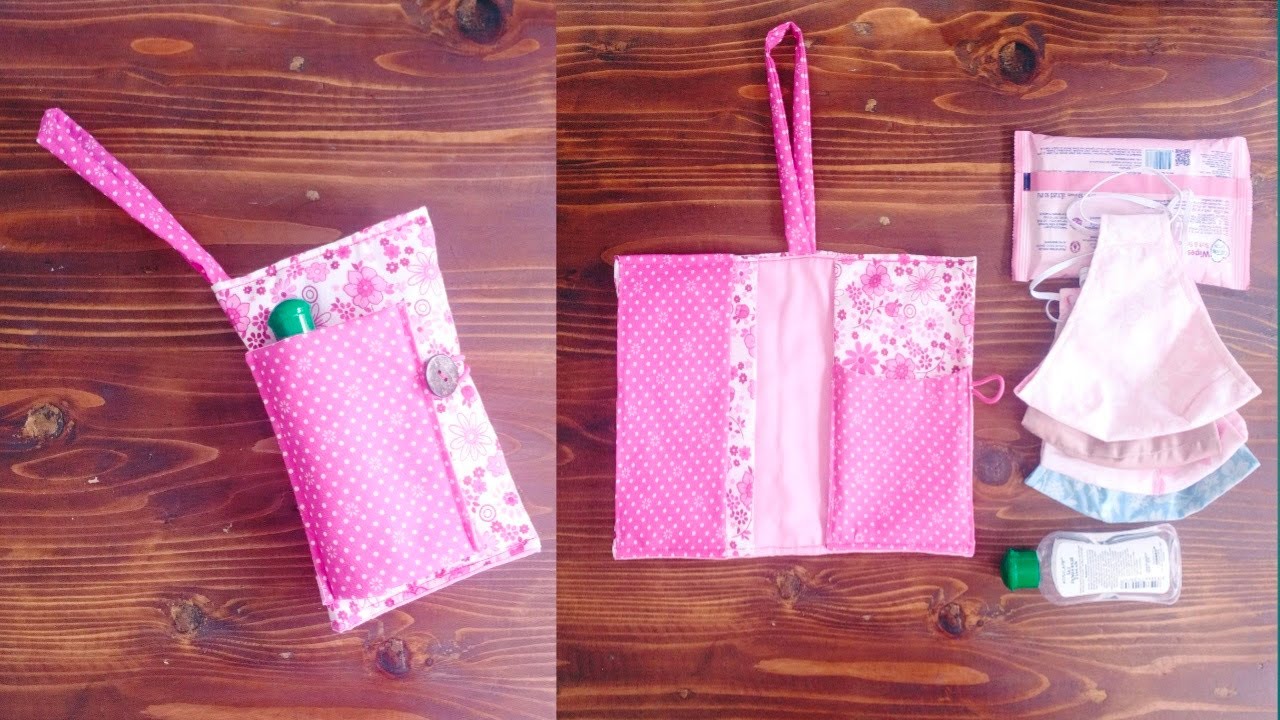 3 in 1 Pouch for Mask/Handsanitizer/Tissue | DIY Mask Storage | Hand Sanitizer Holder | Tissue Bag