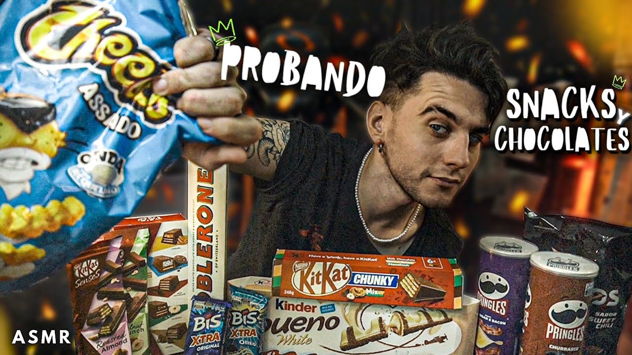 ASMR PROBANDO SNACKS y DULCES RAROS✨️ ASMR Español
