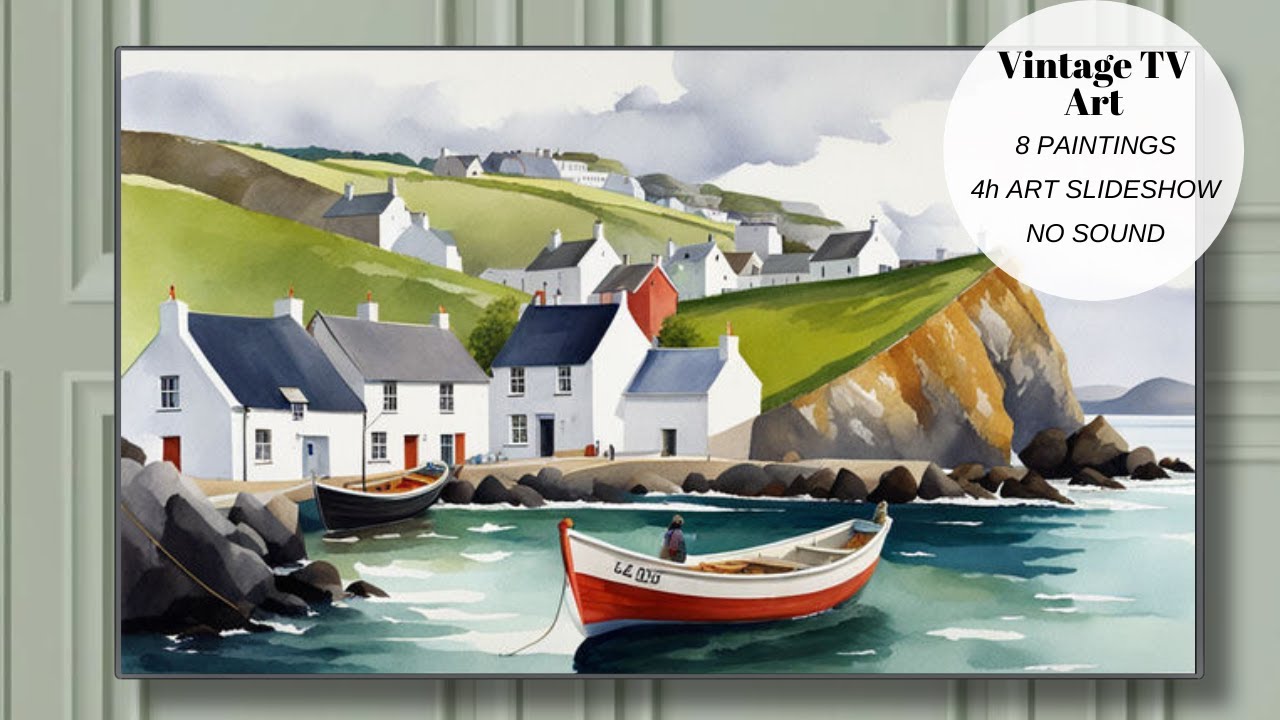 St Patrick's Day Irish Town Art For Your TV | Vintage Art Slideshow For Your TV | TV Art | 4K | 4Hrs