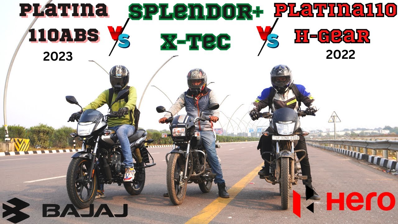 Platina 110ABS vs Platina 110 vs Splendor Plus Xtec Drag Race 🔥 | Triple Battle | Old Is Gold