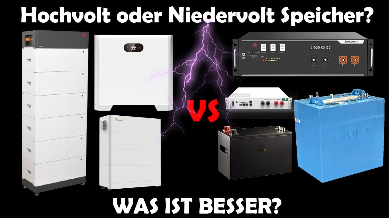 PV-Anlage HOCHVOLT vs. NIEDERVOLT SPEICHER! Was ist besser? Hier die kompletten Vor- und Nachteile!