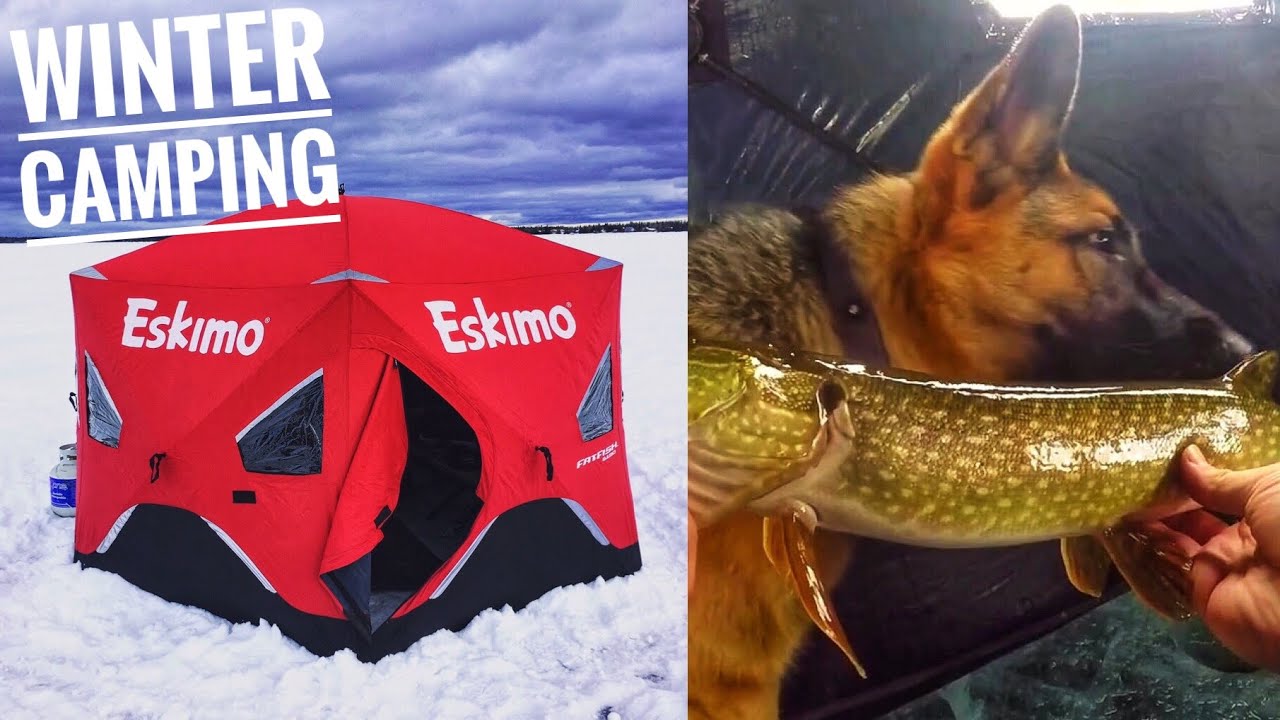 Winter Camping & Ice Fishing Set Up - New Eskimo Shelter