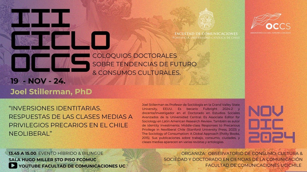 III Ciclo OCCS: Coloquio Doctoral Joel Stillerman PhD
