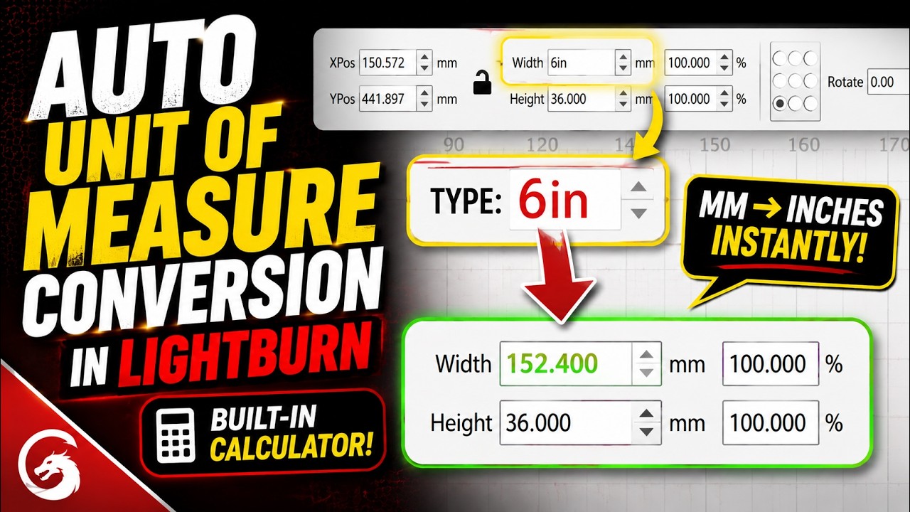 Auto Unit of Measure Conversion | LightBurn 110