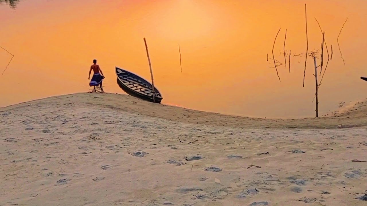 Golden Afternoon। River bank Cinematic view।  Beautiful Bangladesh